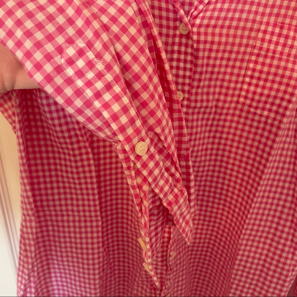 J.Crew Perfect Shirt in Pink Checkered Plaid Design - Picture 6 of 6